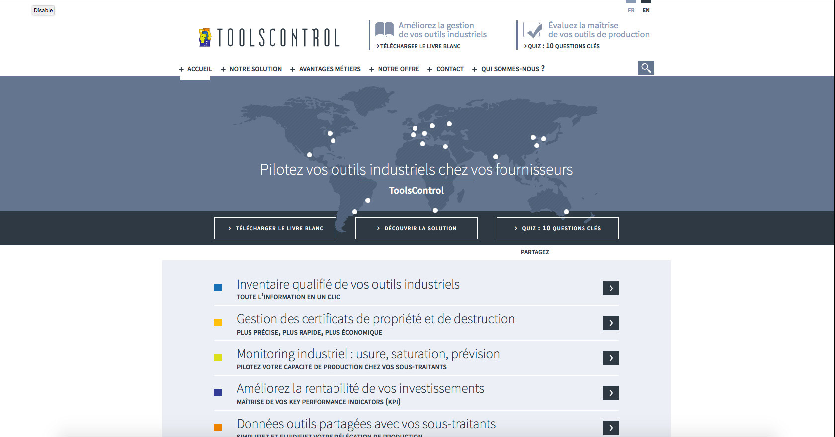 copie d'écran du projet toolscontrol.management